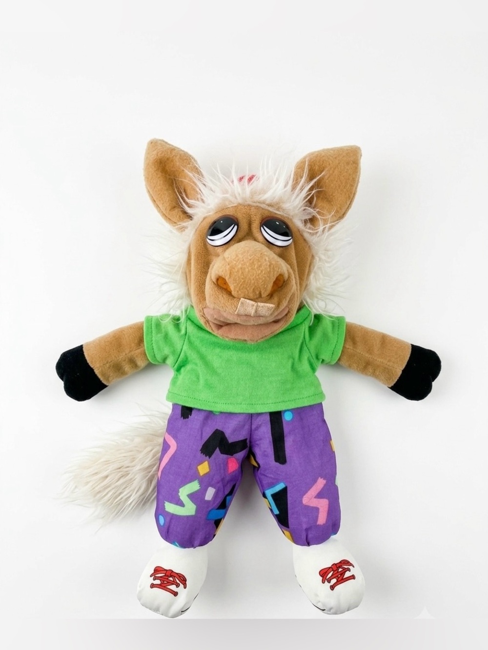 Vintage 1993 Charlie Horse Hand Puppet Plush Shari Lewis Lamb Chop 90s OS